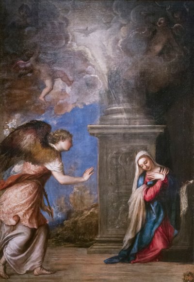 Anunciación, Tiziano Vecellio (óleo sobre lienzo) de Titian (c.1488 1576)