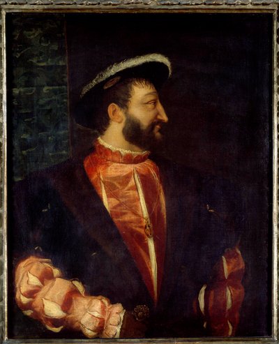 Retrato del Rey de Francia Francisco I (1494-1547) de Tiziano Vecelli