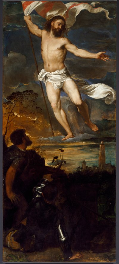 Panel central resurrección del políptico Averoldi de Tiziano Vecelli