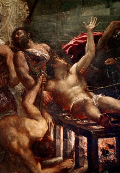 El martirio de San Lorenzo (detalle) de Titian (c.1488 1576)