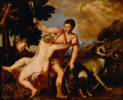Venus y Adonis, c.1555-60 de Tiziano Vecelli