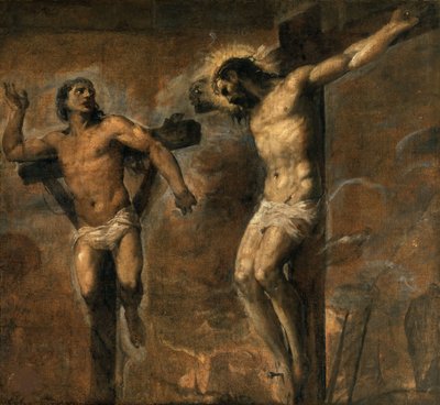 Cristo y el buen ladrón, ca 1565-1570 de Titian