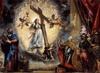 Doge Antonio Grimani arrodillado ante la Fe de Titian