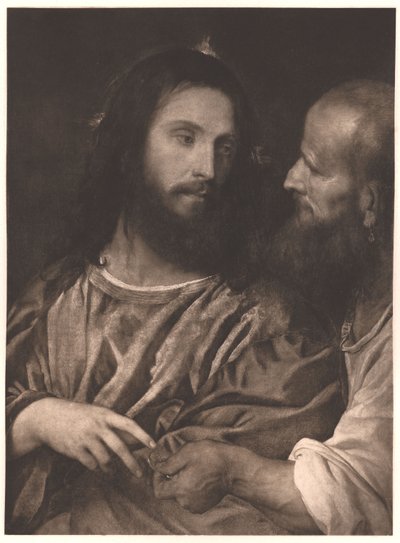 Alemán: Der Zinsgroschen El dinero del tributo de Titian