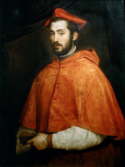 Retrato del Cardenal Alessandro Farnese, 1545-1546 de Titian