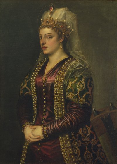 Retrato de Caterina Cornaro, esposa de Jacobo II de Chipre de Tiziano Vecelli