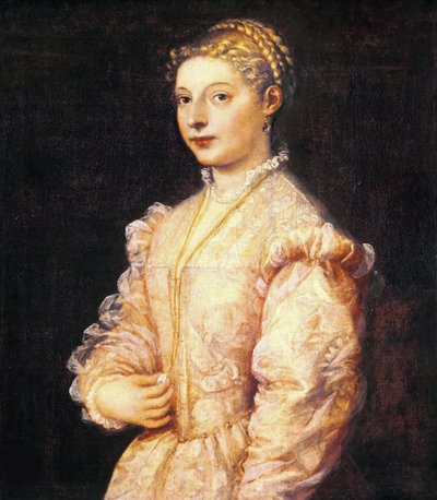 Retrato de Lavinia Vecellio, ca 1545 de Tiziano Vecelli