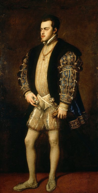 Retrato de Felipe II 1527-1598, Rey de España y Portugal de Titian