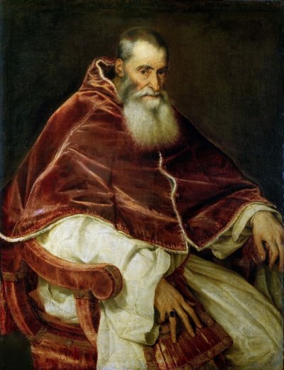 Retrato del Papa Pablo III de Titian