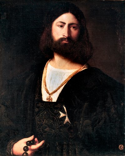 Retrato de un caballero de Malta de Tiziano Vecelli