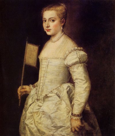 Retrato de una Dama de Blanco de Titian