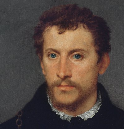 El inglés (detalle), 1540-5 de Tiziano Vecelli