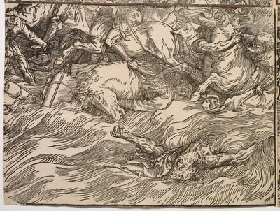 La sumersión del ejército del faraón en el Mar Rojo de Titian
