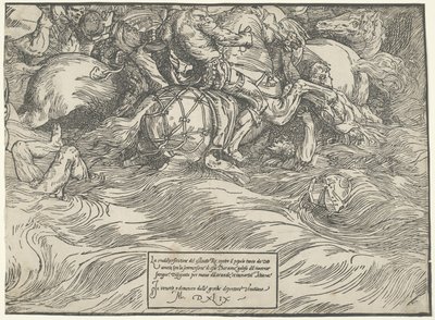 Sumersión del ejército del Faraón en el Mar Rojo de Titian