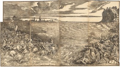 La sumersión del ejército del faraón en el Mar Rojo de Titian