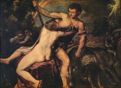 Venus y Adonis, 1560 de Tiziano Vecelli