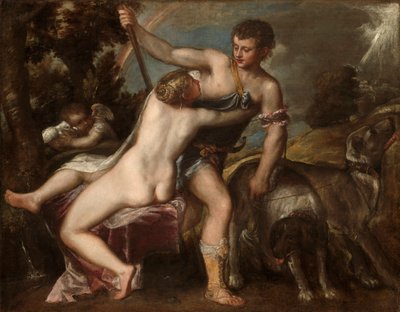 Venus y Adonis de Tiziano Vecelli