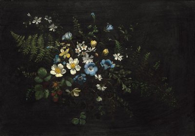 Ramo de flores y helechos de Titian Ramsay Peale