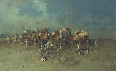 Una caravana árabe de Tito Pelliciotti