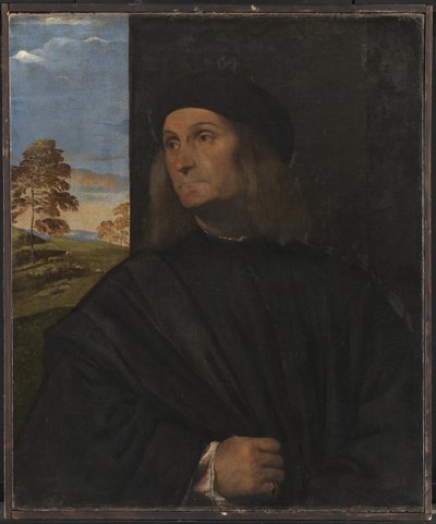 Retrato del pintor veneciano Giovanni Bellini (?) de Tizian