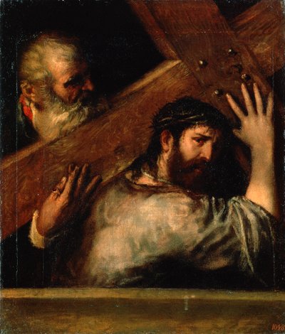 Cristo llevando la cruz, 1560s de Tiziano Vecelli