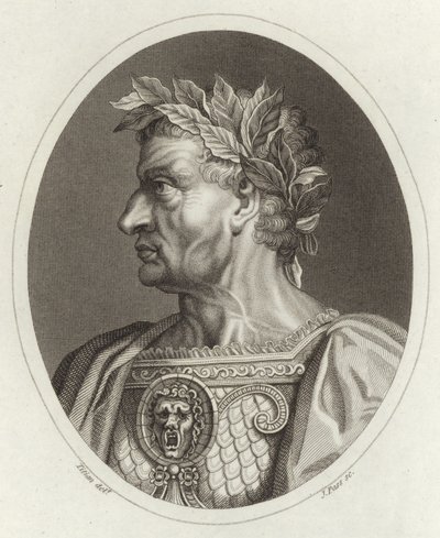 Galba César, emperador romano de Tiziano Vecelli