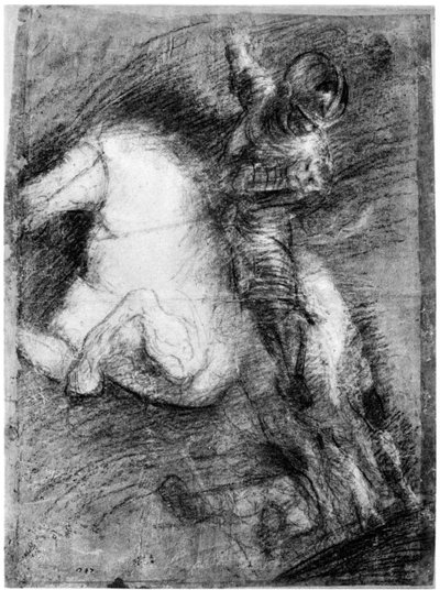 Jinete para la Batalla de Cadore, c1525, 1937 de Tiziano Vecelli