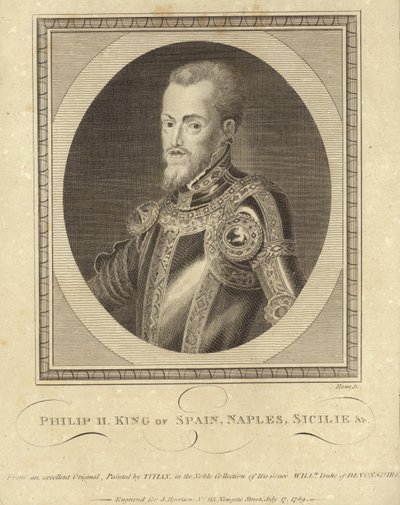 Rey Felipe II de España de Tiziano Vecelli