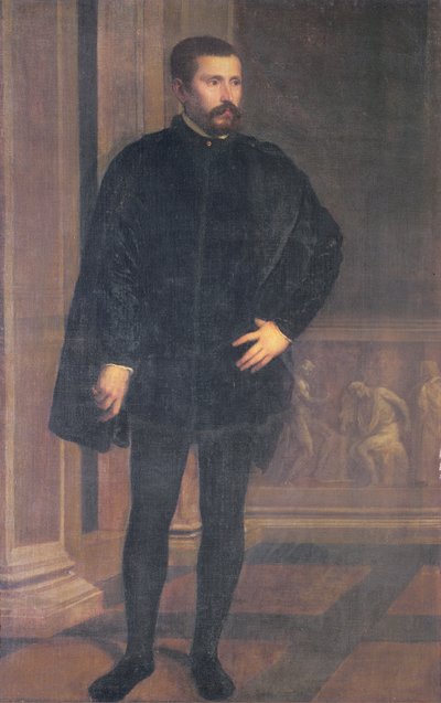 Retrato de Diego Hurtado de Mendoza (1503-75), político español de Tiziano Vecelli