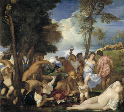 La bacanal de los andrios, 1523-1526 de Tiziano Vecelli