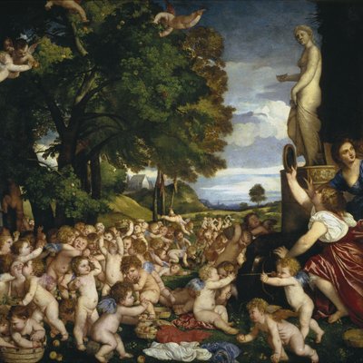 La ofrenda a Venus, 1518-1519 de Tiziano Vecelli