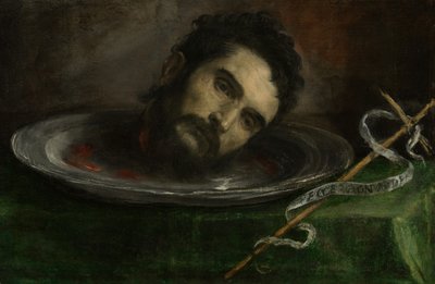 Cabeza de Juan el Bautista, finales de 1500 de Tiziano Vecelli