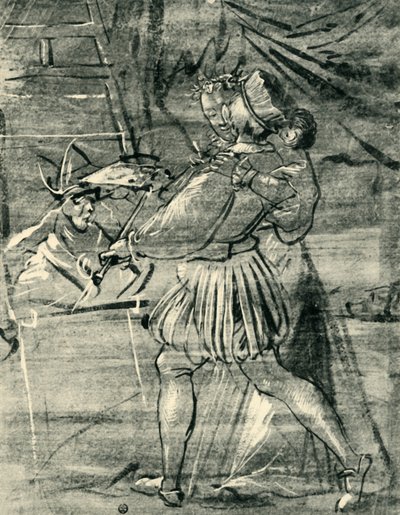 Artista con joven frente a un caballete, 1580, 1943 de Tobias Stimmer