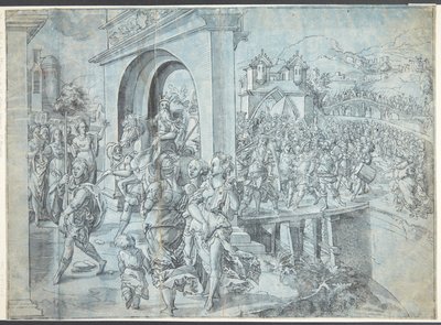 La entrada de David con la cabeza de Goliat de Tobias Stimmer