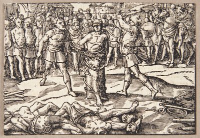 La decapitación del hijo de Brutus de Tobias Stimmer
