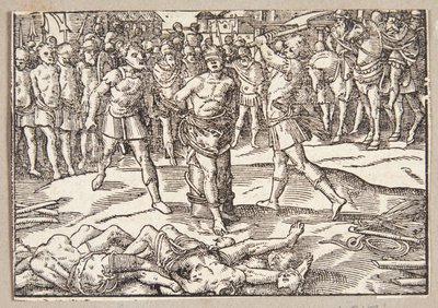 La decapitación del hijo de Brutus de Tobias Stimmer
