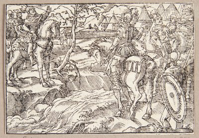 El encuentro entre Aníbal y Escipión de Tobias Stimmer
