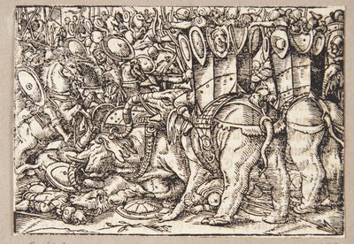 La batalla entre los romanos y los tarentinos de Tobias Stimmer