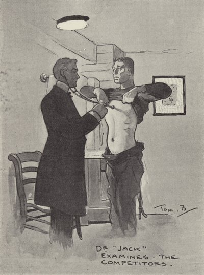 El Dr. Jack examina a los competidores de Tom Browne