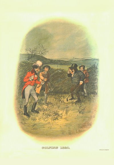 Jugando al golf, 1820, c1910 de Tom Browne