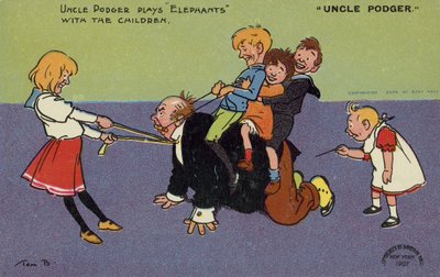 Hombre jugando con sus sobrinos y sobrinas de Tom Browne