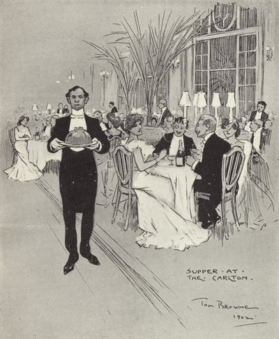 Cena en el Carlton de Tom Browne