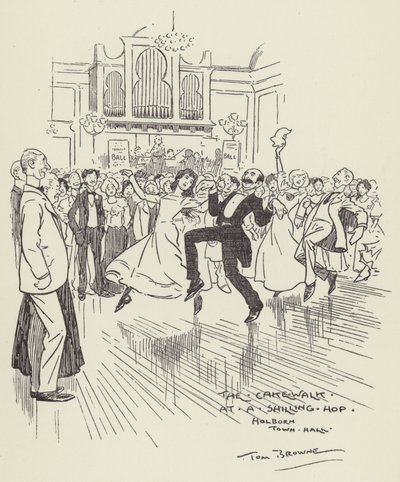 El Cake Walk en un baile de chelín, Holborn Town Hall de Tom Browne