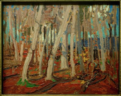 Bosques de arce, troncos desnudos, 1915 de Tom Thomson