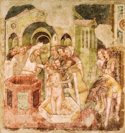 Leyenda de Santa Úrsula: Bautismo del Príncipe de Inglaterra de Tomaso da (late 15th century) Modena