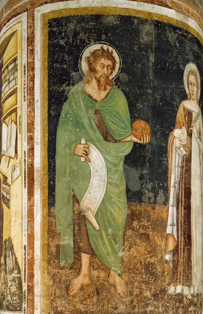Santa Inés y San Juan Bautista (detalle) de Tomaso da (late 15th century) Modena