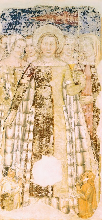 Santa Úrsula en gloria, detalle de Historias de Santa Úrsula de Tomaso da (late 15th century) Modena