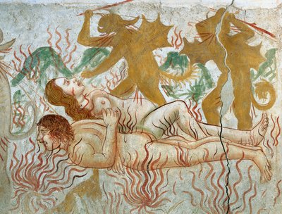 El Juicio Final, el Infierno, la pareja condenada en llamas de Tommaso (active 1479 1509) (workshop) Cagnola