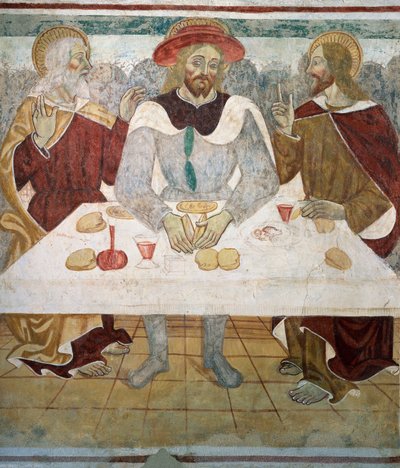 La cena con los discípulos de Emaús de Tommaso (active 1479 1509) (workshop) Cagnola