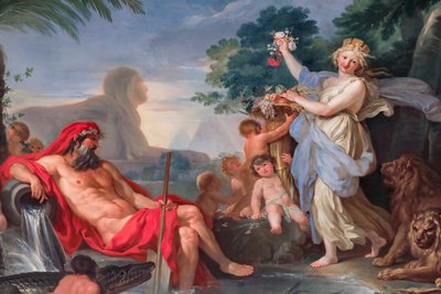 Río Nilo y Diosa Cibeles 1779 - 1780, fresco de Tommaso Conca